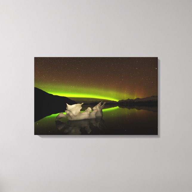 Iceberg Aurora Leinwanddruck (Vorderseite)