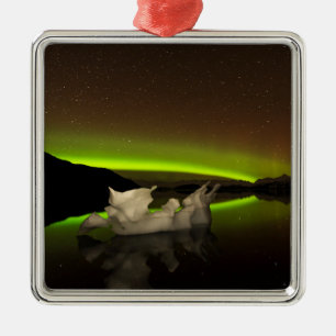 Iceberg Aurora Ornament Aus Metall