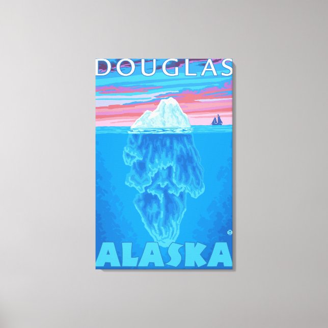 Iceberg Cross Section - Douglas, Alaska Leinwanddruck (Vorderseite)