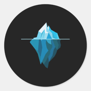 Iceberg Inspiration Earth Day for Nature Lovers Runder Aufkleber