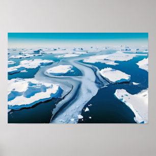 Iceberg Landschaft Antarktis majestätisch malerisc Poster