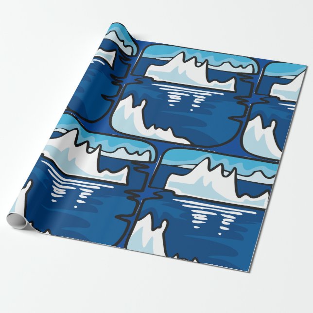 Iceberg Landschaft Geschenkpapier (Ungerollt)