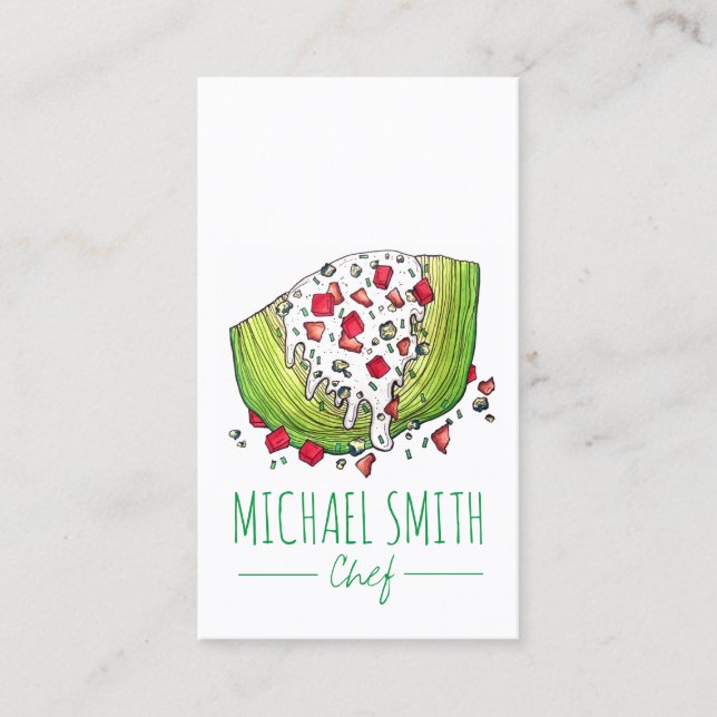 Iceberg Lettuce Wedge Salad Food Caterer Koch Visitenkarte (Vorderseite)