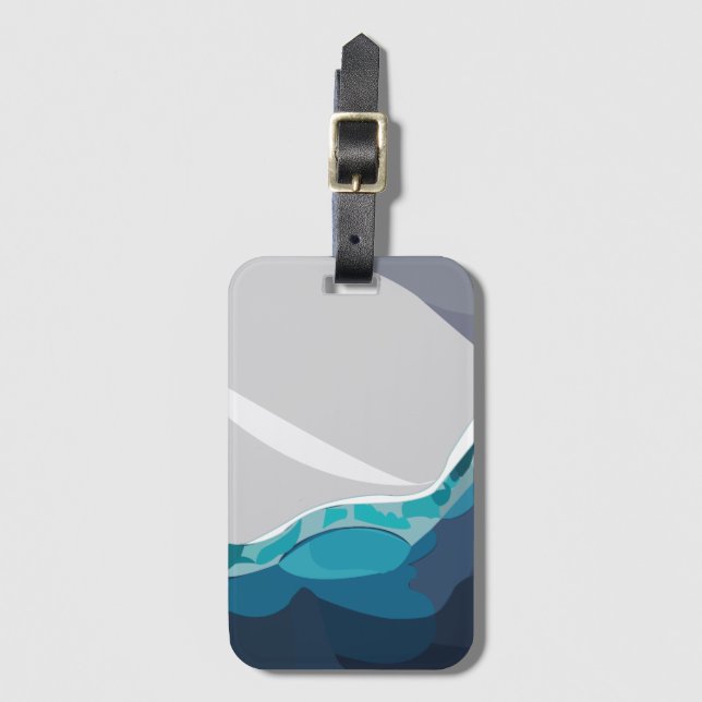 Iceberg Ocean Landscape Gepäckanhänger (Vorderseite Vertikal)