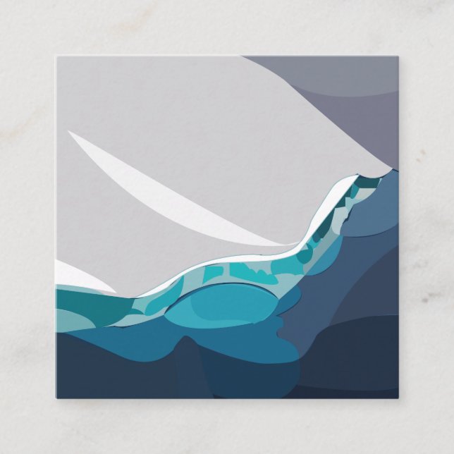 Iceberg Ocean Landscape Quadratische Visitenkarte (Vorderseite)