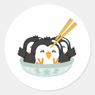 Iceberg Penguin Dumplings Runder Aufkleber