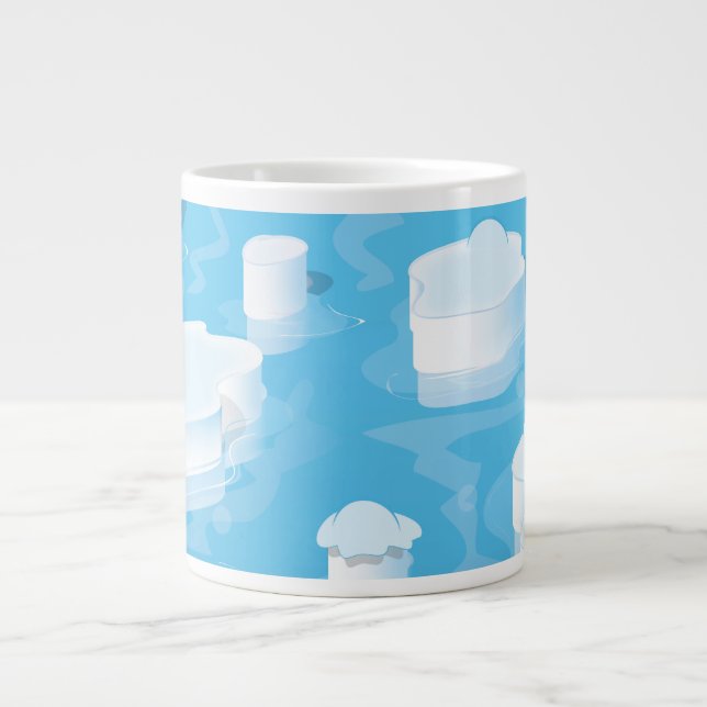 Icebergs Jumbo-Tasse (Vorderseite)
