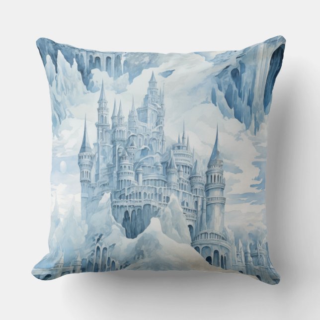 Icebound Fantasy Realm Winter Kissen (Vorderseite)