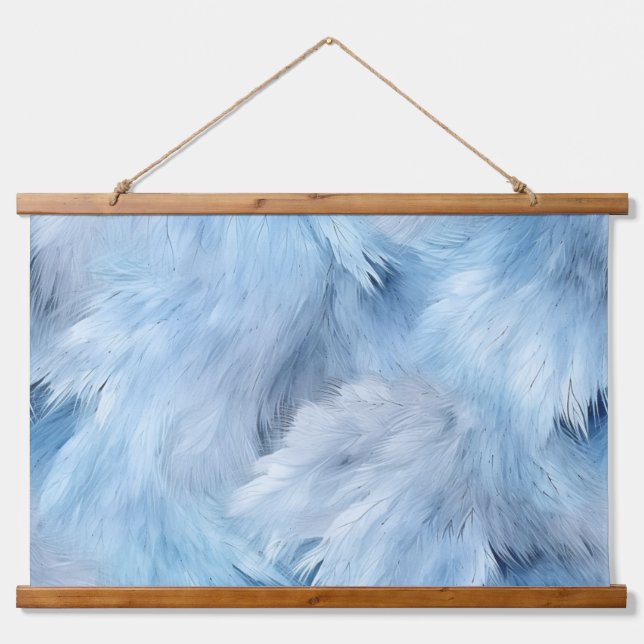 Icebound Fantasy Realm Winter Wandteppich Mit Holzrahmen (Vorne)