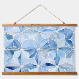 Icebound Fantasy Realm Winter Wandteppich Mit Holzrahmen