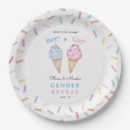 Icecream Gender Reveal Pappteller