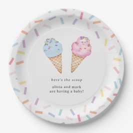 Icecream Gender Reveal Pappteller