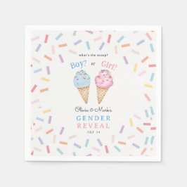 Icecream Gender Reveal Serviette