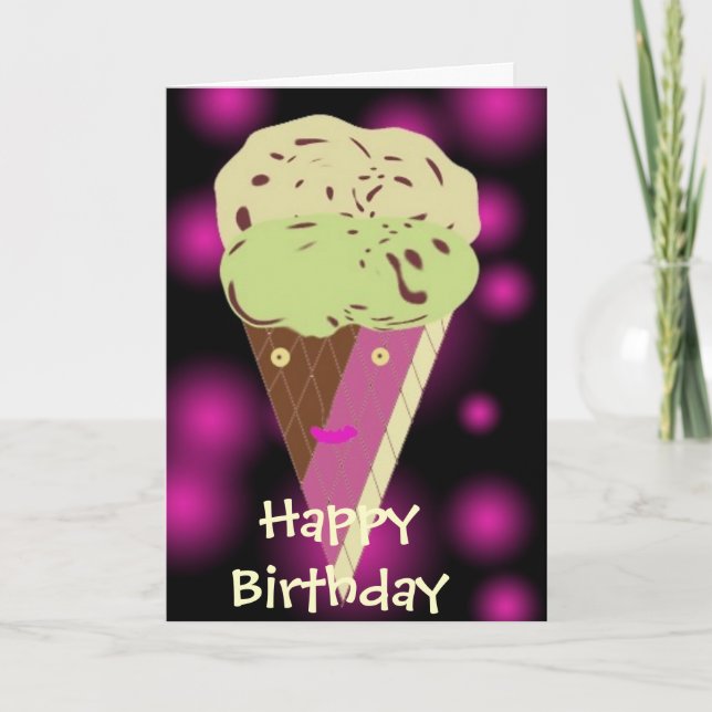 Icecreamdesign, alles Gute zum Geburtstag Karte (Vorderseite)