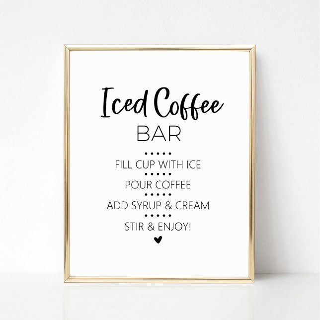 Iced Coffee Bar Drink Sign Poster (Von Creator hochgeladen)