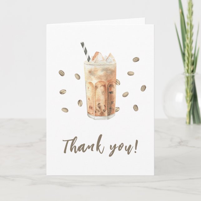 Iced Coffee brauen Babydusche Danke (Vorderseite)