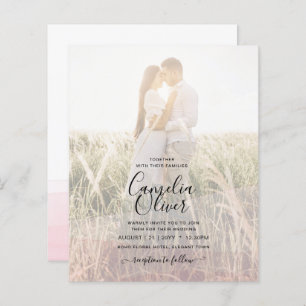 Iced Pink Ombre Wedite Invite