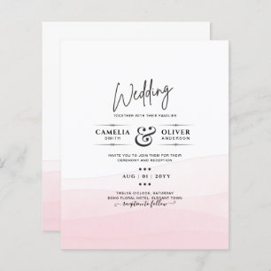 Iced Pink Ombre Wedite Invite