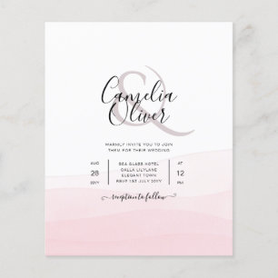 Iced Pink Ombre Wedite Invite Flyer