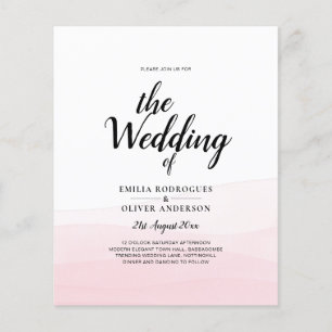 Iced Pink Ombre Wedite Invite Flyer