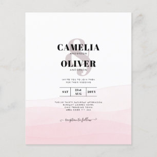 Iced Pink Ombre Wedite Invite Flyer