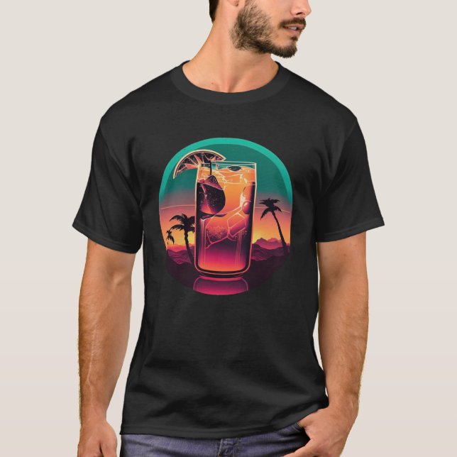 Iced Tea Synthwave 80s Retrowave Aesthetic  2 T-Shirt (Vorderseite)