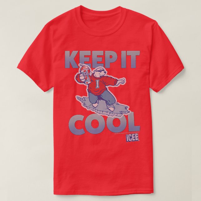 ICEE-Bär Behalten Coole Surf-Pose Premium T-Shirt (Design vorne)