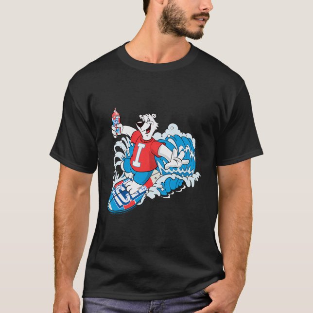 Icee Bear Surfer Collegiate T-Shirt (Vorderseite)