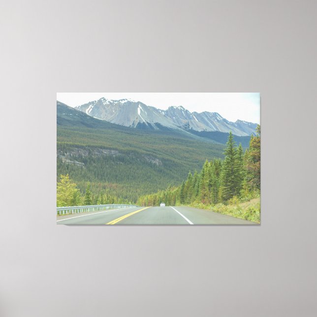 Icefield Parkway Road Leinwanddruck (Vorderseite)