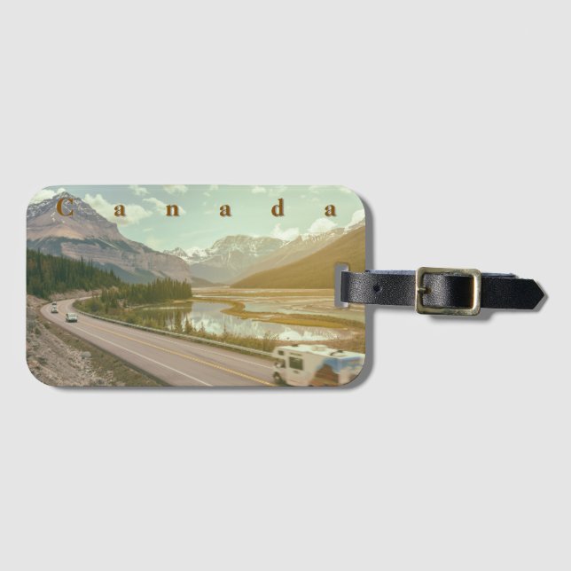 Icefield Parkway Straße Kanada Gepäckanhänger (Vorderseite (Horizontal))