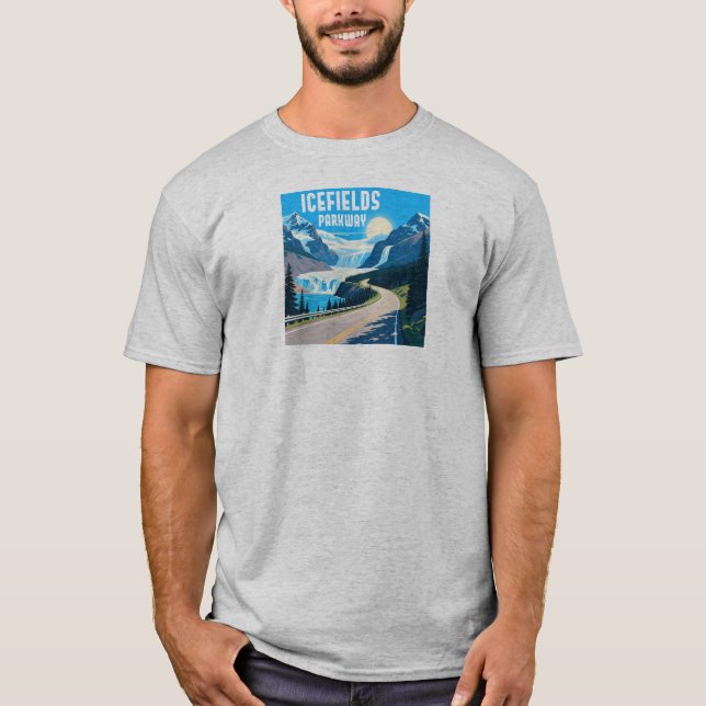 Icefields Parkway Alberta Canada Landscape T-Shirt (Vorderseite)