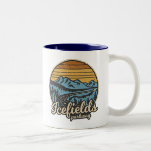 Icefields Parkway Alberta Canada Retro Zweifarbige Tasse