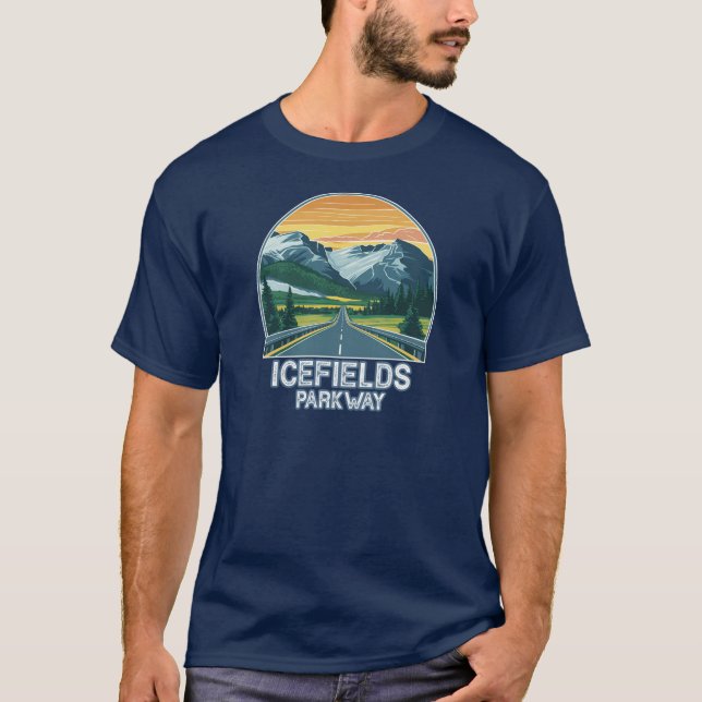 Icefields Parkway Alberta Kanada Vista T-Shirt (Vorderseite)