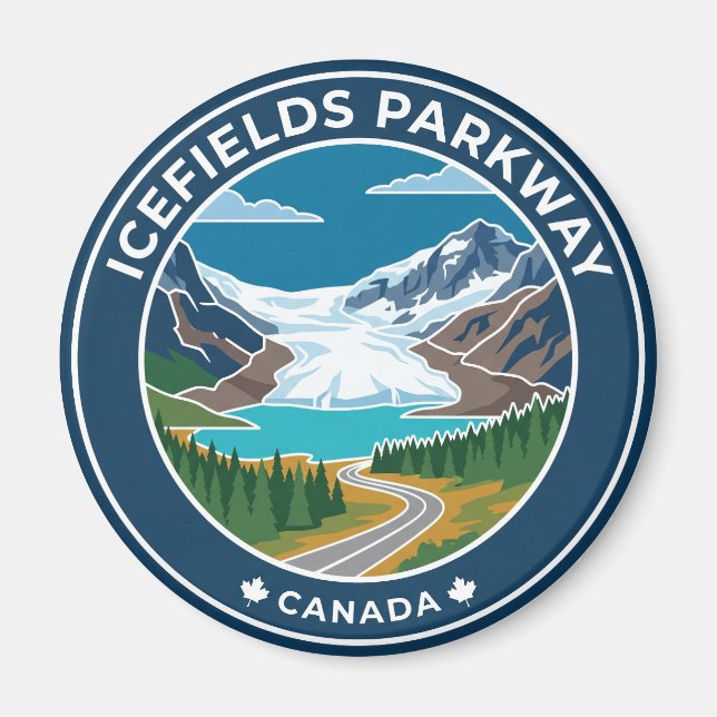Icefields Parkway Kanada Magnet (Vorne)