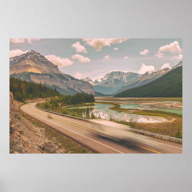 Icefields Parkway Straße Poster (Vorne)