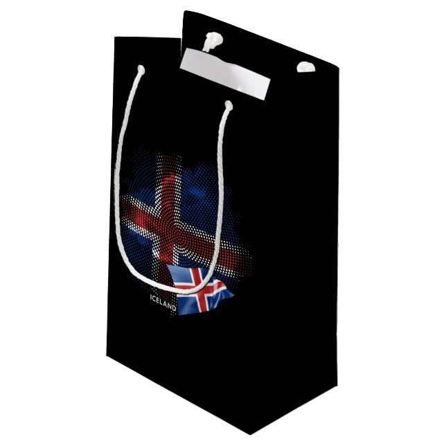 Iceland flag kleine geschenktüte (Rückseite Schrägansicht)