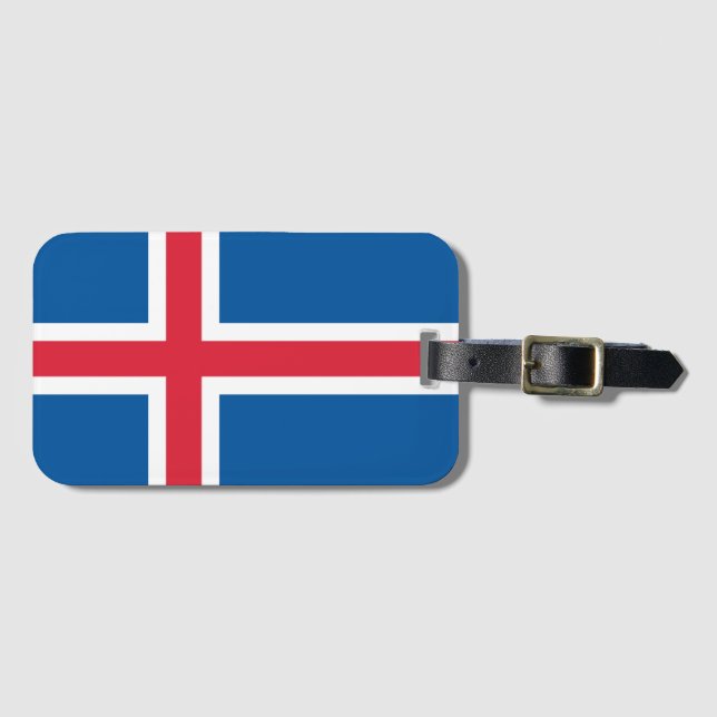 Iceland flag Luggage Tag Gepäckanhänger (Vorderseite (Horizontal))