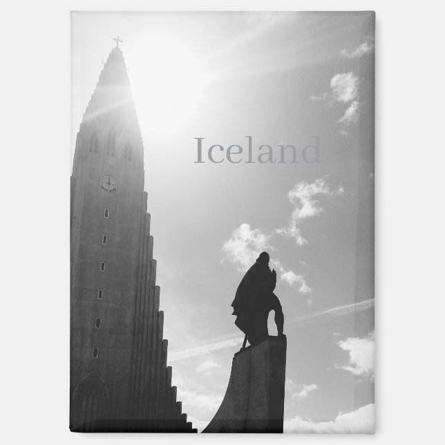 Iceland Fridge Magnet – Hallgrímskirkja Church  (Vorderseite)