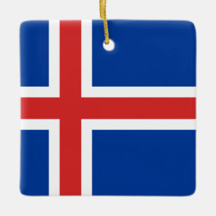 Iceland (Icelandic) Flag Keramikornament