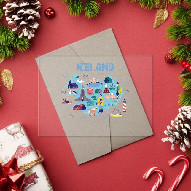 Iceland map acryleinladungen (Insitu (Feiertag))