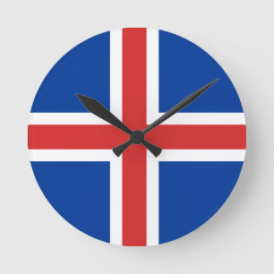 iceland runde wanduhr