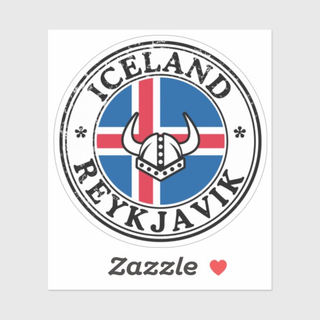 Iceland Seal Sticker Round Flag For Laptop Book (Blatt)