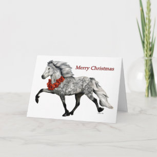 Icelandic Horse Christmas Karte