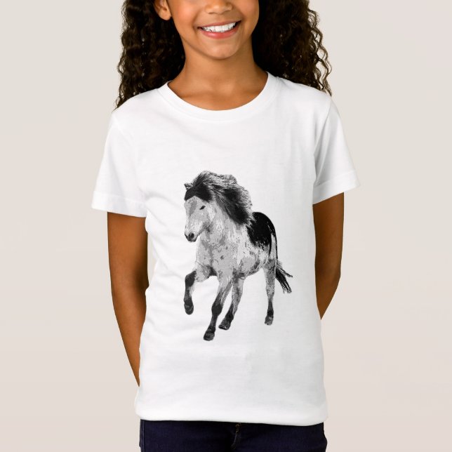Icelandic horse in motion T-Shirt (Vorderseite)