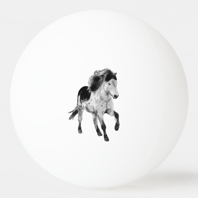 Icelandic horse in motion tischtennisball (Vorderseite)