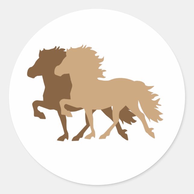 Icelandic Horse Runder Aufkleber (Vorderseite)