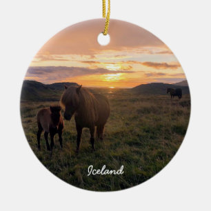 Icelandic horses - keramik ornament