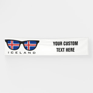 Icelandic Shades benutzerdefinierte Text- und Farb Banner