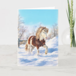 Icelandic Stallion Holiday Card Feiertagskarte