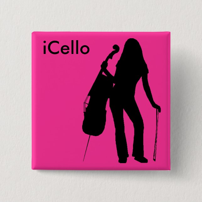 iCello Button (heißes Rosa) (Vorderseite)